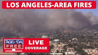 LA Fires: Palisades Fire, Kenneth Fire, Eaton Fire \u0026 Others - LIVE Breaking News Coverage