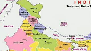 New political map of India!!! Ladakh map!!  j&k map
