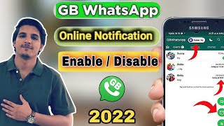 GB whatsapp contact online notification || gb whatsapp online toast ENABLE/DISABLE