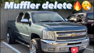 2012 SILVERADO 5.3 muffler delete before and after