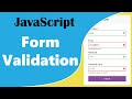 Form Validation using JavaScript | JavaScript Projects | JavaScript Tutorials