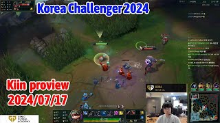 Kiin proview 2024/07/17 kennen jayce Korea challenger | Kiin 第一视角