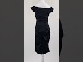 nicole miller black ruched pleat off shoulder dress size us4 $109