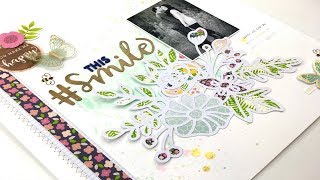 Scrapbook Process: Florals/Pebbles Patio Party (Scrapbook Nerd)