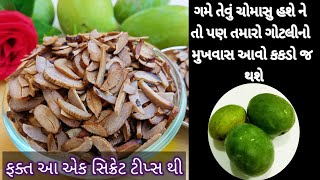 બાફવાની કે સુકવવાની ઝંઝટ વગર ઇન્સ્ટન્ટ ગોટલી નો મુખવાસ || Mango Gotali Mukhwas-Rasoi || Rasoi Recipe