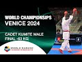 CADET KUMITE MALE -63 KG FINAL | World Cadet, Junior & U21 Karate Championships | WKF