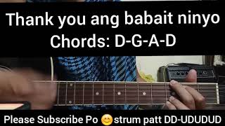 Thank You ang babait ninyo Guitar Chords Tutorial