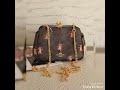 pearl kisslock crossbody in signature canvas with party mouse print f80181 im brown pink multi