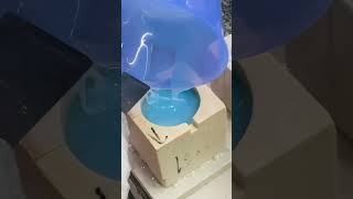 Pour the liquid silicone into the resin mold