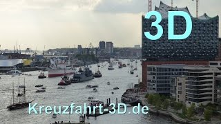 3D-Video: Große Einlaufparade zum 826. Hamburger Hafengeburtstag (Highlights)