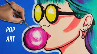 POP ART Acrylic PAINTING for Beginners  | Step by Step
