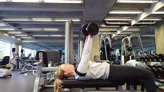 Chest Press with Dumbbells -  Precor Adjustable Bench - Mai Trainer
