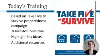 Take 5 to Survive | Intro to Emergency Preparedness