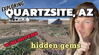 Hidden Gems in QUARTZSITE, ARIZONA and Van Building on BLM LAND