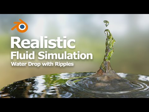 Blender Fluid Simulation Realistic Water Drop And Ripples