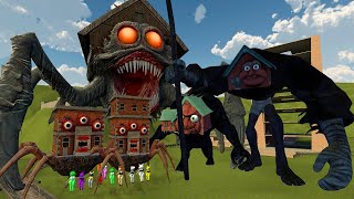 LIVING BUILDING VS MONSTER HOUSE VS GRANDPA HOUSE VS GRANNY HOUSE ! NEW ALL MOD IN GMOD?