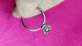 2.78 TCW Round Cut Moissanite 6- Prong Engagement Ring In 14k White Gold Plated