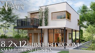 MINIMALIST HOUSE DESIGN SIMPLE HOUSE DESIGN 3-BEDROOM 13.5X8.2 METERS