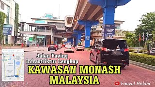 EXPLORE MALAYSIA 🇲🇾 | Bandar SUNWAY | Monash University | BRT Way \u0026 Station | Jalan PAVING System