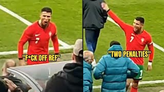 Ronaldo's Angry Reaction after Two Penalties not Given by the Referee 😳😡 | Slovenia vs Portugal 2-0
