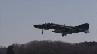 昨日の出来事 第501飛行隊超迫力タッチアンドゴー❢ F 4ファントムRF Rwy03R 百里基地 nrt hhh