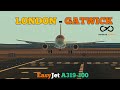 LONDON to GATWICK ||  EASJET A319-100 LANDING || INFINITE FLIGHT 🛫 || TheHabibGmaerz