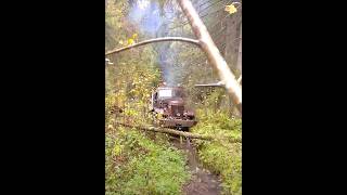 Russian truck drives through forest | SnowRunner in real life