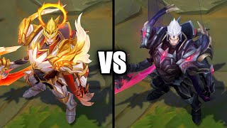 Divine God King Darius vs God King Darius Skins Comparison (League of Legends)