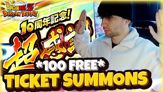 🫵🏻10th Anniversary HYPE! 100 GRATIS TICKETS 🤯 \u0026 KRASSE REWARDS! Dokkan Battle Deutsch