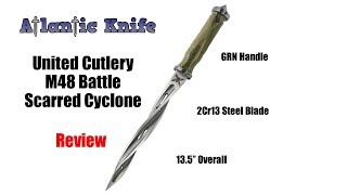 United Cutlery M48 Battle Scarred Cyclone Knife Review | Atlantic Knife Reviews 2019