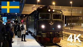 TRAIN DRIVERS VIEW IN WINTER - 4K CABVIEW (Linköping to Gävle)