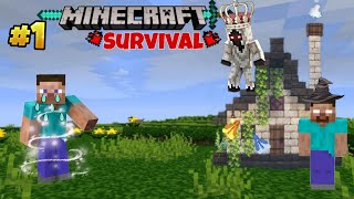 I AM PLAYING😱  MINECRAFT As A 😱HEROBRINE WORLD, s As Ghostman👻 and Null (in hindi)#part1