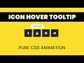 Social Media Icons with Tooltip on Hover | CSS Animations