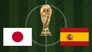 Japan vs Spain | Qatar World Cup 2022 | Realistic Simulation | eFootball PES Gameplay