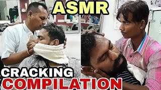 Skin cracking, neck cracking, fingures, elbow cracking compilation by Master cracker \u0026 Indianbarbers