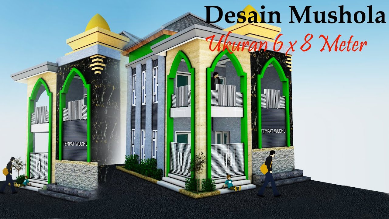 Desain Mushola Ukuran 6 X 8 M - YouTube