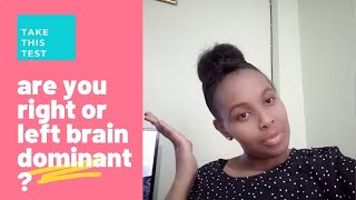 Are you Left or Right Brain dominant? /Personality Test.