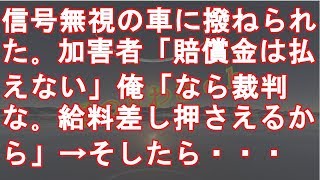 信号無視の車に撥ねられた。加害者「賠償金は払えない」俺「なら裁判な。給料差し押さえるから」→そしたら・・・