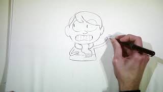 Luke Pearson drawing Hilda