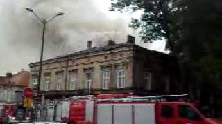 Pożar w centrum Bochni 02 06 2010  7:50