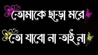 🥀তোমাকে ছাড়া মরে তো যাবো না তাই না 💔Black  Screen Video bangla  Lyrics Status🥀Lyrics #আসক্ত_প্যারা