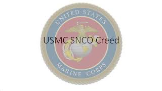 USMC Staff NCO Creed