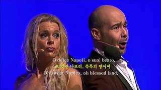 Santa Lucia- Malena Ernman \u0026 Markus Schwartz 산타  루치아 (이탈리아어, 영어와 한글자막 Italian, English \u0026 Korean)