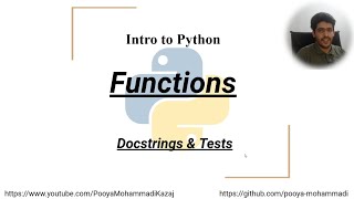 Intro to Python: Functions, Docstrings, Tests