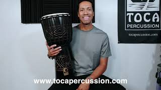 Toca Street Series Djembe - Black Onyx Finish