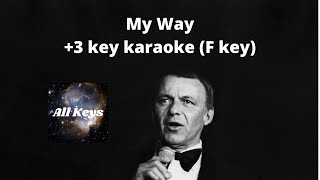 My way karaoke higher key (+3, F key)