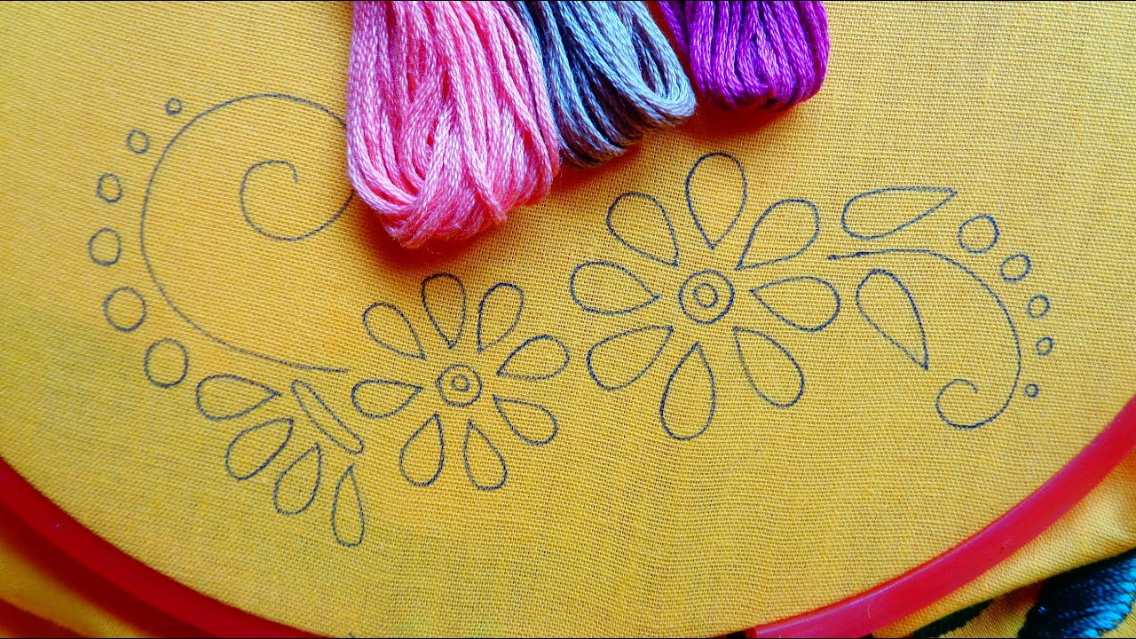 Hand Embroidery Design For Beginners - YouTube