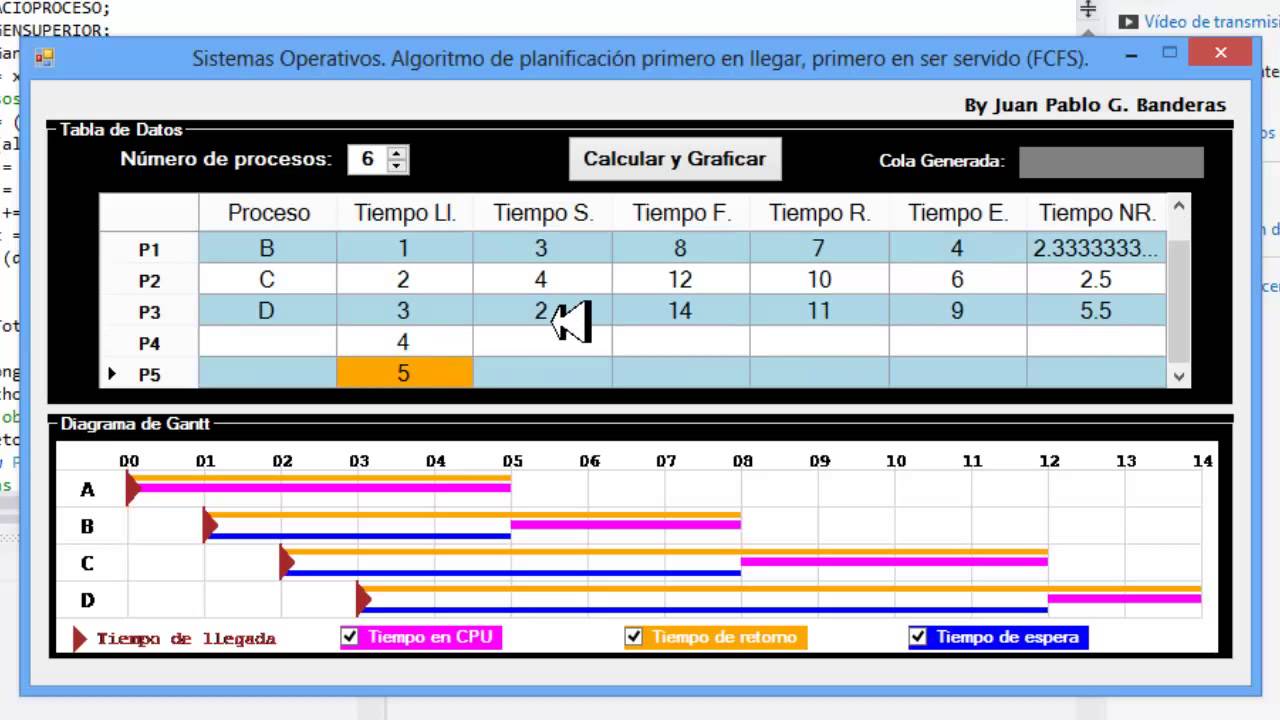 Algoritmo Fcfs Mejorado En C Youtube