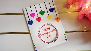 🥰white paper🥰Grandparents day greeting card making easy | Happy Grandparents day card drawing