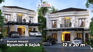 WOWW Desain Rumah Tropis Mewah 2 Lantai Di Lahan 12 x 20 Meter